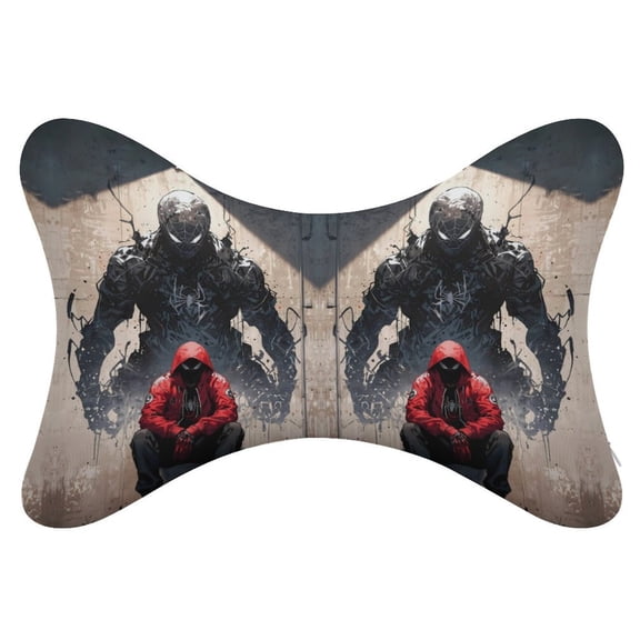 Ve-nom 2Pcs Car Neck Pillow Head Rest Cushion Neck Support Headrest Comfortable Soft Fit for Most Cars Universal Car Pillow