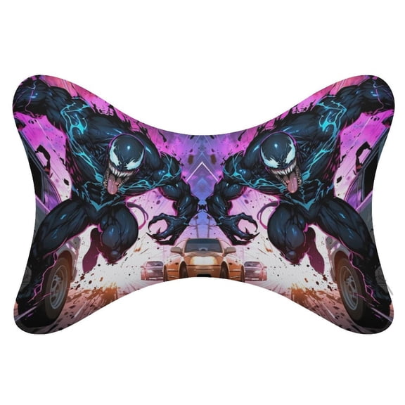 Ve-nom 2Pcs Car Neck Pillow Head Rest Cushion Neck Support Headrest Comfortable Soft Fit for Most Cars Universal Car Pillow