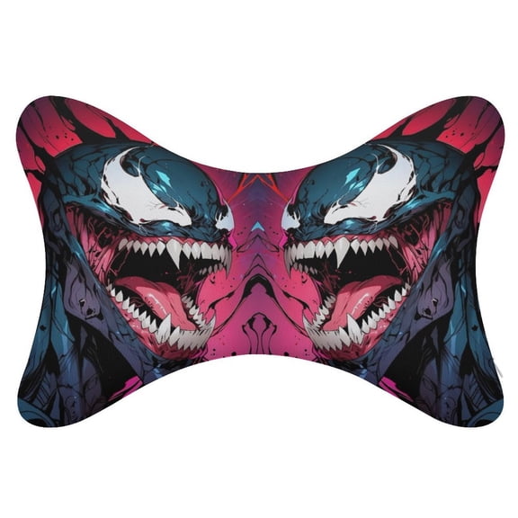 Ve-nom 2Pcs Car Neck Pillow Head Rest Cushion Neck Support Headrest Comfortable Soft Fit for Most Cars Universal Car Pillow