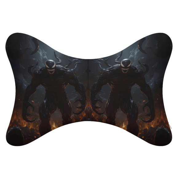 Ve-nom 2Pcs Car Neck Pillow Head Rest Cushion Neck Support Headrest Comfortable Soft Fit for Most Cars Universal Car Pillow