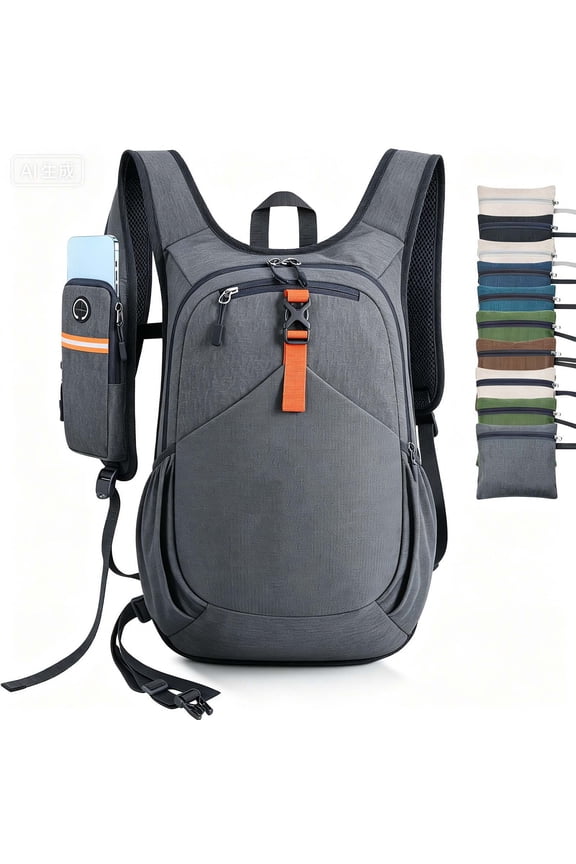 15L Small Hiking Backpack for Men Women Foldable Packable Back Pack Ultralight Hiking Daypack for Travel Camping Outdoor, Beige(Grey/One Size)