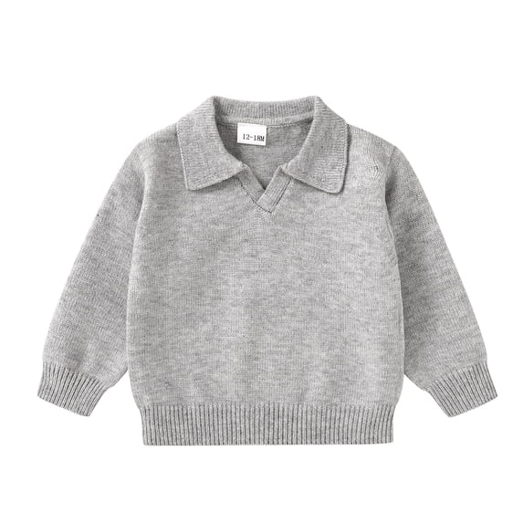 VeFlora Baby Boy Sweater Toddler Fall Knit V Neck Pullover Long Sleeve Top Sweatshirt Clothes