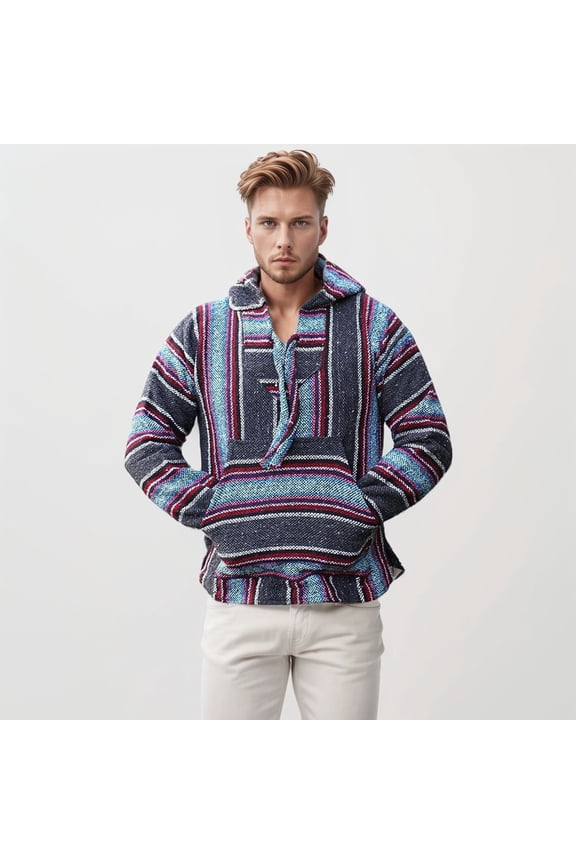 Baja Hoodie, Classic Mexican Pullover Sweater, Baja Hoodie for Men & Women, Mens & Plus Size Options Available(Purple/L)