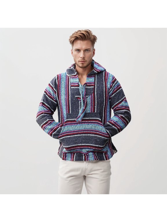 Baja Hoodie, Classic Mexican Pullover Sweater, Baja Hoodie for Men & Women, Mens & Plus Size Options Available(Purple/XL)