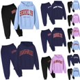 thumbnail image 1 of VeFlora Boy's Jogger Set - 2 Piece Brooklyn Letter Print Graphic Pullover Hoodie Sweatshirt Sweatpants Sweatsuit Outfits(Light Blue2/3-4 Years), 1 of 7