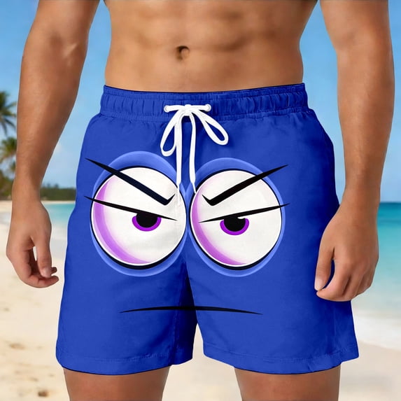 Summer Casual Shorts With Print Lightweight Comfortable Elastic Waist Outdoor Sports Wear