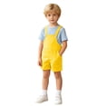 thumbnail image 1 of VeFlora Boys Overalls Summer Outfits Adjustable Strap Long Pants Casual Sleeveless Rompers Jumpsuits with Pockets(Yellow/8-9 Years), 1 of 6