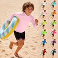 thumbnail image 1 of VeFlora Boys Quick Dry Rash Guard UPF 50+ Solid Long Sleeve Swim Shirt Sun Shirt Swimwear for Kids(Dark Blue/3-4 Years), 1 of 4