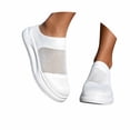 thumbnail image 1 of VeFlora Couples On Mesh Sneakers, Breathable Knit Casual Walking Shoes, Lightweight Thick Sole Platform Loafers for Men Women, Everyday Summer Comfort Shoes(White/39), 1 of 7