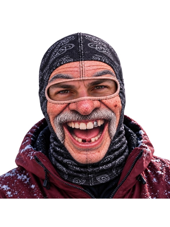 Funny Realistic Ski Mask for Men, Man Print Winter Face Ski Mask, Realistic Grandpa Winter Balaclava - Hilarious Winter Party Gear for Outdoor Groups(One Size/color5)