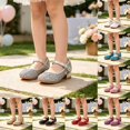 thumbnail image 1 of VeFlora Girls Dress Shoes, Glitter Princess Shoe, Flower Mary Jane Low Heels, Party Wedding Prom Footwear for Toddler Kids(Silver/3.5-4 Years Little Child), 1 of 7