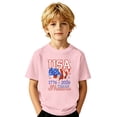 thumbnail image 1 of VeFlora Kids 250th Anniversary Patriotic T-Shirt, Boys & Girls Soft Short Sleeve Independence Day Tee, 4th of July Casual Summer Top for Teens(Pink/10-11 Years), 1 of 4