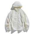 thumbnail image 1 of VeFlora Men's Casual Color Windbreaker - Lightweight Outdoor Sun Jacket with UPF Protection for Spring and Summer Travel(White/S), 1 of 3