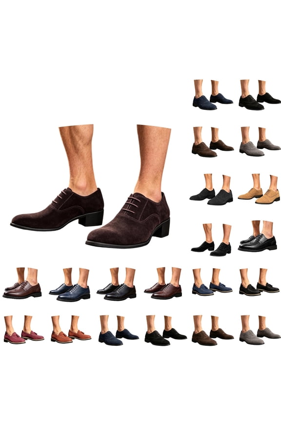 Men's Oktoberfest Leather Shoes, October Festival Fashion, Classic Round-Toe, Lace Up, Low Top, Leather Dress Shoes for Men, Formal Derby Shoes for Oktoberfest(Brown2/7)