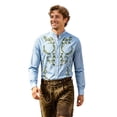 thumbnail image 1 of VeFlora Men's Oktoberfest Outfits, Short Sleeve Button Down Oktoberfest Shirts for Men, October Festival Dress Shirt, Casual Top for Oktoberfest, Party and Daily Wear(Red/XXXXXL), 1 of 5