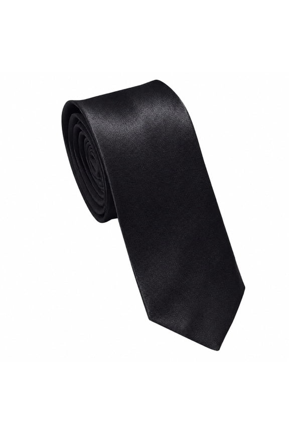 Men's Solid Neckties, Elegant Business Silk Tie for Formal, Attire Woven Necktie for Men, Various Colors Available(Black2/One Size)