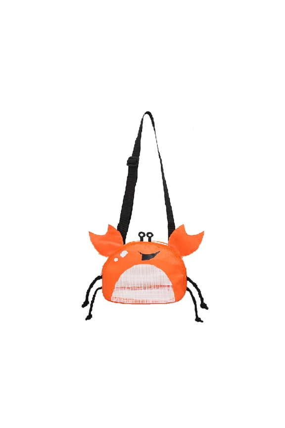 Mesh Beach Bag Seashell Bag,for Sand Filter & Collect Shells,Sand Sifter Shell Collecting Tools(Orange/One Size)