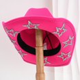 thumbnail image 1 of VeFlora Stylish Western Cowboy Hat Bohemian Fedora for Men and Women with Rhinestone for Casual and Event Wear Fashion Accessory, 1 of 6