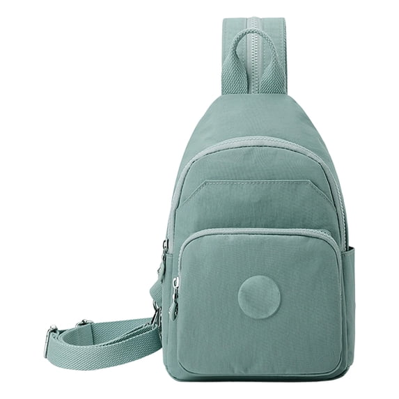 VeFlora Women & Men Multi-Pocket Sling Crossbody Bag, Adjustable Water-Resistant Chest Backpack, Lightweight Casual Purse for Work Travel Outdoor Daily Use(BU2/One Size)