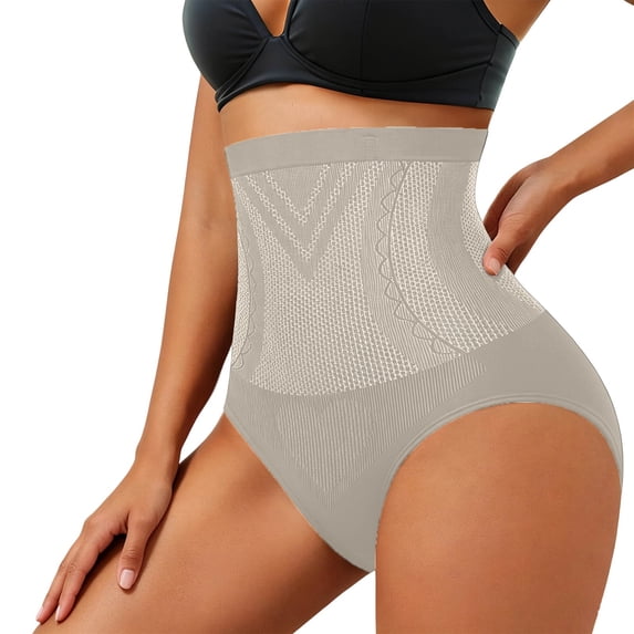 VeFlora Women's High Waist Tummy Control Shapewear Panty, Lifter Compression Underwear, Seamless Waist Shaper for Daily Wear & Outfits(Grey/S)