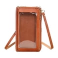 thumbnail image 1 of VeFlora Women's Touchscreen Phone Crossbody Bag, Small Cell Phone Wallet Purse, Multi-Pocket Mini Shoulder Bag for Travel Shopping Daily Use(Brown/One Size), 1 of 2
