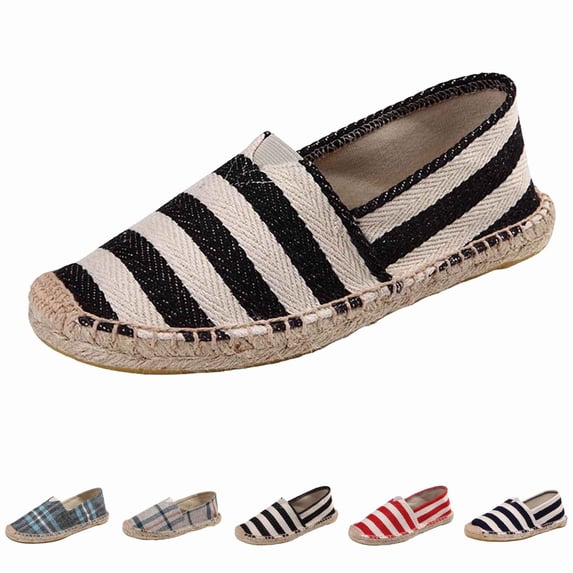 VeFlora Womens Espadrilles on Shoes Stylish Lace Casual Loafers Lightweight Platform Sneakers Comfortable Spring Flat Shoes for Office, Work, Walking(Black#08/10)