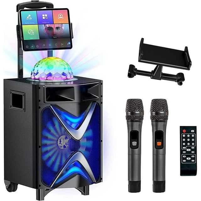 VeGue Karaoke Machine for Adults and kinds with 2 UHF Wireless