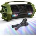 thumbnail image 1 of VeGue VS-6633 Outdoor Karaoke Machine PA System with 2 Wireless Microphones, Bluetooth 5.0, Range Up to 33ft, 1 of 6