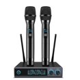 VeGue Wireless Microphone, Metal Dual Professional UHF Cordless Dynamic