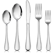 VeSteel 20 Piece Silverware Flatware Cutlery Set, Stainless Steel Utensils Service for 4, Include Knife Fork Spoon, Mirror Polished, Dishwasher Safe