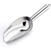 VeSteel 8 Ounce Stainless Steel Ice Scoop Metal Utility Food Scoop for Ice Cube Candy Flour Sugar