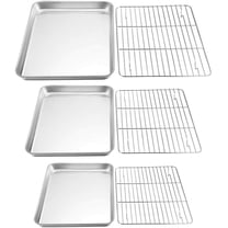 TrueCraftware Clear Half Size Baking Pan Covers – Set Of 2, Polypropylene, 18x13 Inch – Keep Food Fresh & Organized