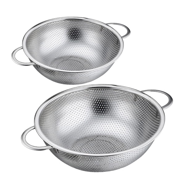 Vesteel Colander Set of 2, Stainless Steel Micro-Perforated, 1/3 Qt ...