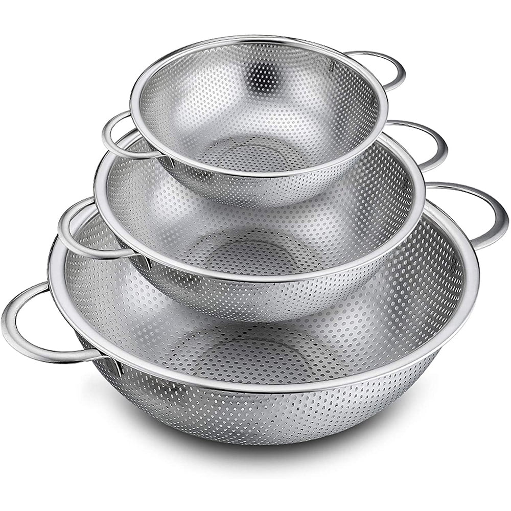  POJORY 304 Stainless Steel Colander With Handle, 3