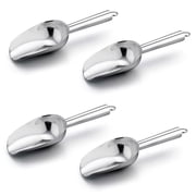 Mini Scoop, VeSteel 3 Ounce Stainless Steel Kitchen Utility Scoops, Ideal for Candy/Ice Cube/Flour/Sugar/Coffee Bean/Protein Powder, Food Grade & Anti Rust, Easy Clean & Dishwasher Safe (4 Pack)