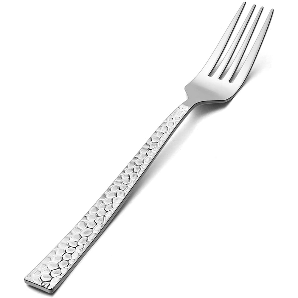 VeSteel 12Piece Salad Forks Set, Stainless Steel, Hammered Design, Dishwasher Safe 6.7 inches