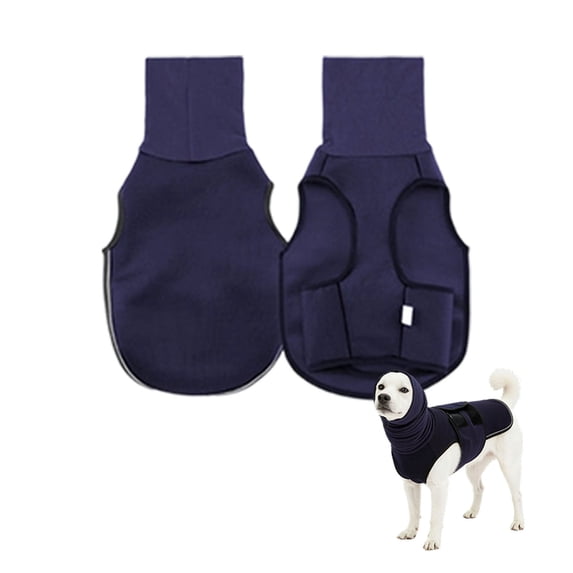 VeToyBs Dog Anxiety Vest with Head Cover,Breathable Calming Jacket for Dogs – Thunderstorms Fireworks Travel Separation (Blue, XL)