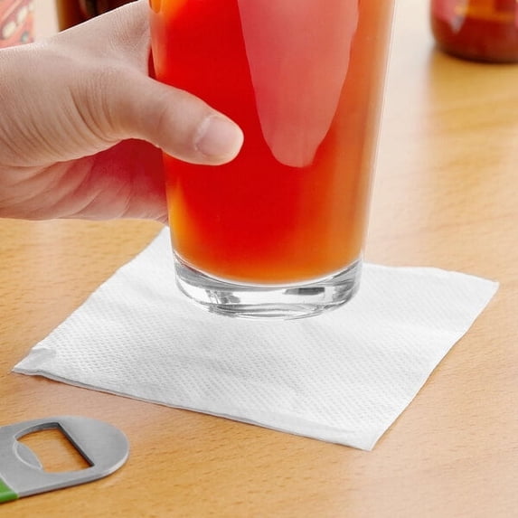 VeZee 1-Ply 1/4-Fold White Beverage / Cocktail Napkin, Soft, Absorbent for parties, Home &Restaurant | 1500CT