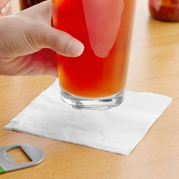 VeZee 1-Ply 1/4-Fold White Beverage / Cocktail Napkin, Soft, Absorbent for parties, Home &Restaurant | 500CT