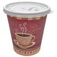 thumbnail image 1 of VeZee 10 Oz Disposable Colored Tea&Coffee Cups Printed, Poly Paper Hot Cup with Flat Tear-Back White Lid, for TO-GO Hot/Cold Drink, Coffee,Tea, Hot Chocolate, Chai, Latte & Hot Soup|4000CT, 1 of 6