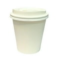 thumbnail image 1 of VeZee 10 Oz Disposable White Poly Paper Durable Hot Cup with White Hinged Tab Lids For Hot/Cold Drink, Coffee Cups, Tea, Cocoa, Travel, Hot Chocolate, Chai, Latte & Hot Soup|1000CT, 1 of 6