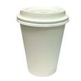 thumbnail image 1 of VeZee 12 Oz Disposable White Poly Paper Durable Hot Cup with White Hinged Tab Lids For Hot/Cold Drink, Coffee Cups, Tea, Cocoa, Travel, Hot Chocolate, Chai, Latte & Hot Soup|500CT, 1 of 6