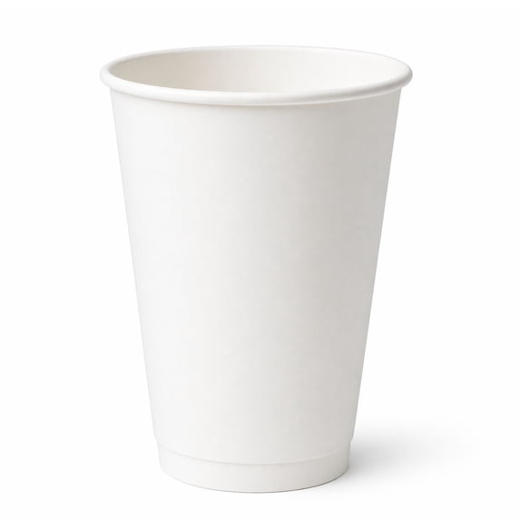 VeZee 12 Oz Disposable White Poly Paper Durable Hot Cup ONLY For Hot/Cold Drink, Coffee Cups, Tea, Cocoa, Travel, Hot Chocolate, Chai, Latte & Hot Soup : 5000CT