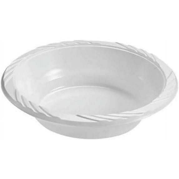 VeZee 12oz Medium Weight Disposable White Plastic Soup Bowls : Perfect for home, offices, parties, restaurants, and hotels : 100CT