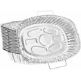 thumbnail image 1 of VeZee 18.25"L X 13"W X 3.5"D Oval Heavy Duty Disposable Aluminum Foil Rack Roaster :Perfect for Baking and Turkey/Chiken Roasting : 10Pcs, 1 of 4