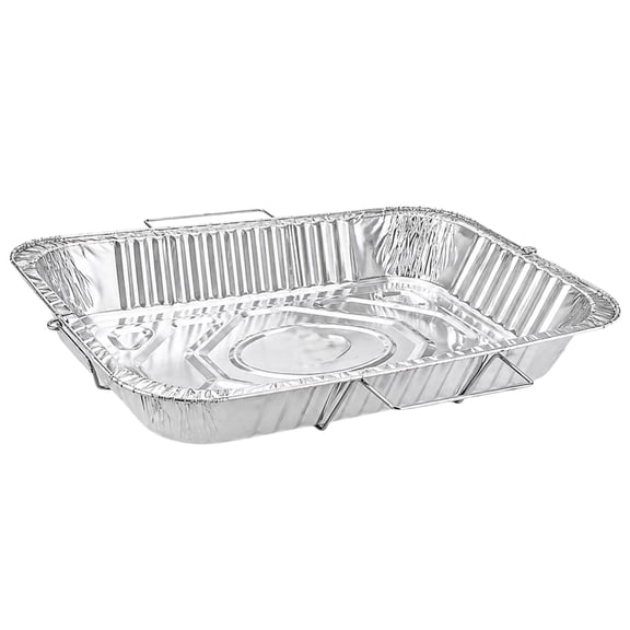 VeZee 20.75x12.75x3 inches Full Size Aluminum Pans with Handle Rack, BPA-Free, Non-Stick, Perfect for Baking & Catering:5CT
