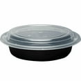 thumbnail image 1 of VeZee 24oz Black Round Meal Prep Containers with Clear Lids - Microwave & Freezer Safe - BPA-Free & Kosher Certified - Ideal for Take-Out & Catering - Set of 150, 1 of 7