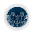 thumbnail image 1 of VeZee 32 Servings 64 Piece Combo Navy & White Tulip Round Plastic Dinnerware Set for Elegant Parties, Weddings, 1 of 5