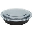 thumbnail image 1 of VeZee 48 oz. Black Round Plastic Meal Prep Containers with Clear Dome Lids| Bento Box, BPA Free, Stackable, Microwave/Dishwasher/Freezer Safe|300CT, 1 of 6
