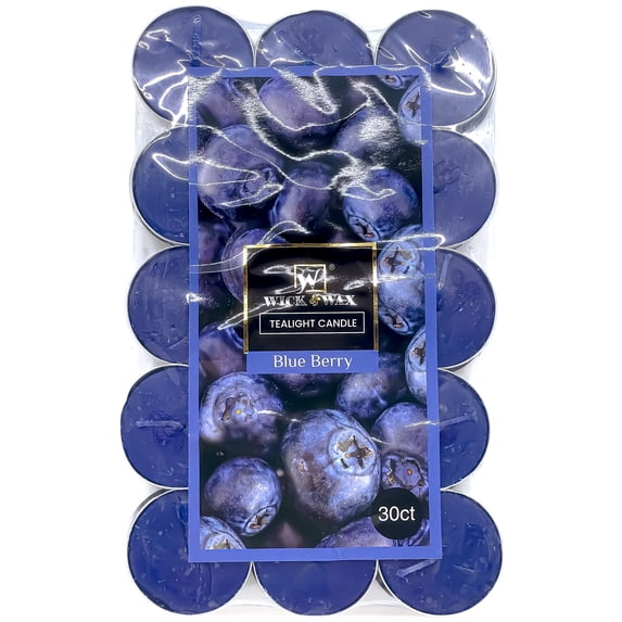 VeZee Blueberry Scented Tealight Candles, Aromatherapy Tealights for Yoga & Spa, 60 Ct